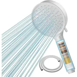 Duschkopf Filter Hochdruck Handbrause 6 Strahlarten White - Erlebe den Duschkopf Filter Hochdruck Handbrause mit 6 Strahlarten in elegantem Weiß. Genieße kraftvolles Duschen mit einem integrierten Filtersystem, das für ein frisches Duscherlebnis sorgt. Perfekt für jeden Tag!