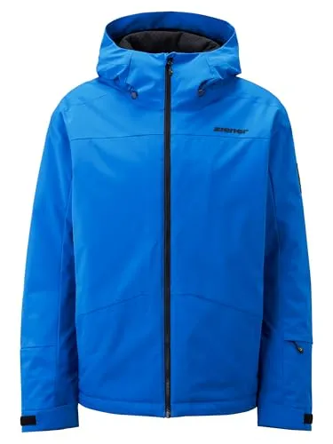 Ziener TARAINO-Z Skijacke für Herren in Blau, Größe 52 - Wintersport-Bekleidung aus 100% recyceltem Polyester, ideal für umweltbewusste Skifahrer und bietet besten Schutz bei kaltem Wetter.
