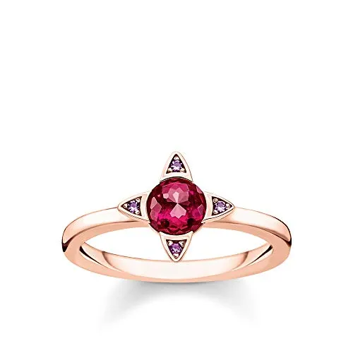 Thomas Sabo Damen-Ring Farbige Steine rosé 925 Sterlingsilber roségold vergoldet TR2263-540-10-54