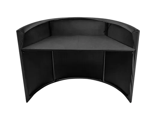 Omnitronic Curved Mobile Event Stand - Mobiler DJ-Tisch aus Stahl - DJ Ständer, stabil und leicht transportierbar, ideal für Events und Partys