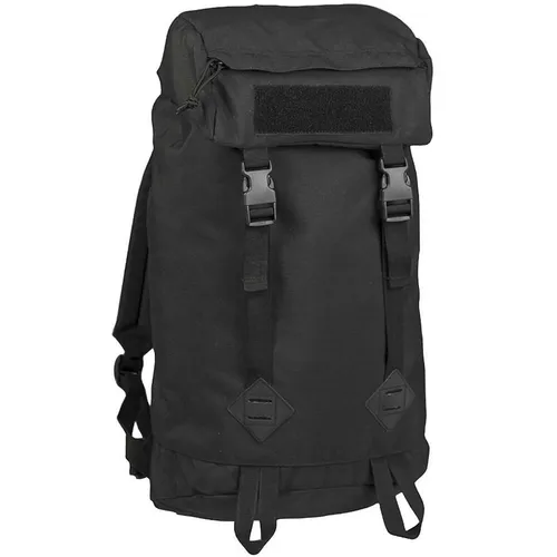 Mil-Tec Unisex Walker Rucksack Schwarz - Wanderrucksack mit großem Hauptfach und Kordelzug, gepolstert für Komfort, verstellbare Schultergurte und praktischer seitlicher Reißverschluss für einfachen Zugang.