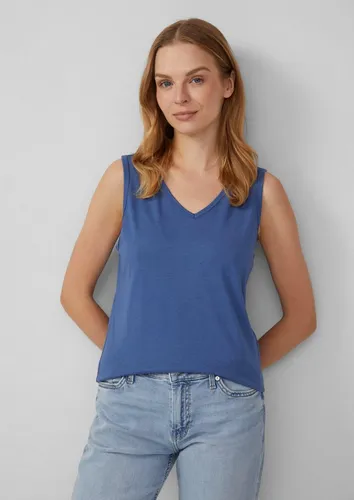 s.Oliver Shirttop Top mit V-Ausschnitt und Rücken-Detail
