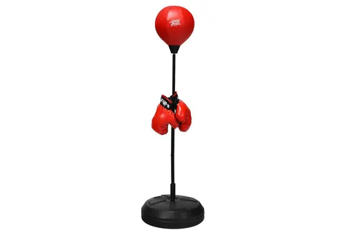 COSTWAY Punchingball 120-154cm - Höhenverstellbar für effektives Training - Boxen: Ideal zum Stressabbau und zur Verbesserung der Koordination, höhenverstellbar von 120cm bis 154cm, inkl. Boxhandschuhe und Handpumpe für sofortigen Einsatz.