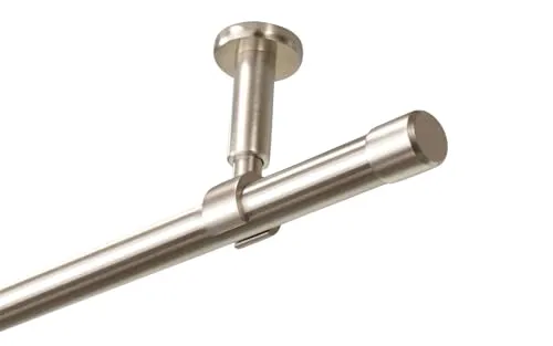 iso-design Gardinenstange zur Deckenmontage 20 mm in silber von iso-design