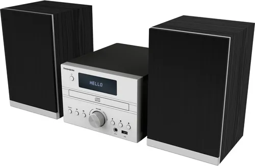 Thomson MIC122BT (2 (Stereo)) - Kompakte Bluetooth Stereoanlage - Kompaktanlage mit Bluetooth-Funktion für kabellosen Musikgenuss, ideal für kleine Räume und Partys.