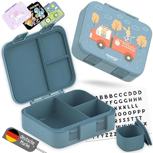 BEARFOOT Lunchbox Feuerwehr in blau von bearfoot