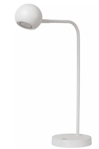 Licht-Erlebnisse Nachttischlampe ZIMI, LED fest integriert, Warmweiß, Metall LED mit Dimmer 49,6 cm Weiß warmweiß 2700 K 45-240 lm