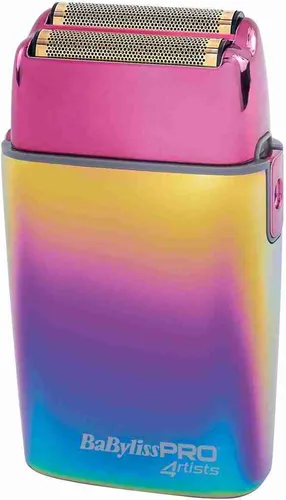 BaByliss Pro FXFS2IE Chameleon Double Foil Metal Shaver - Elektrische Rasierer mit 44 mm Doppelklinge für ultrapräzise Rasur. Kabelloser Betrieb bis zu 3 Stunden, ideal für Profis im Salon.