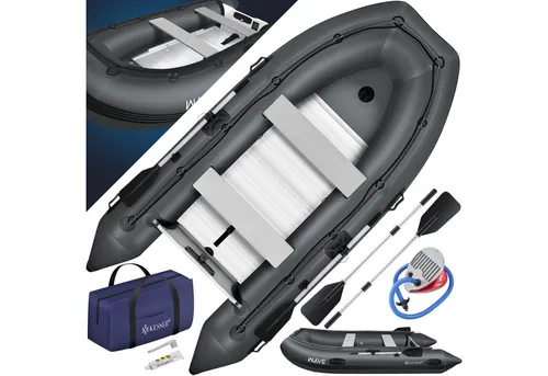 KESSER Schlauchboot aufblasbares Paddelboot für 4 Personen, motorisierbar, 3,20m, WAVE Motor geeignet