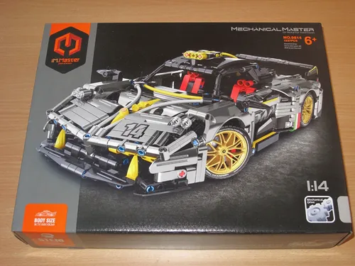 MECHANICAL MASTER 9814 SUPER CAR 1237 PIECE STEM BUILDING BLOCK KIT 1/14 NEU OVP