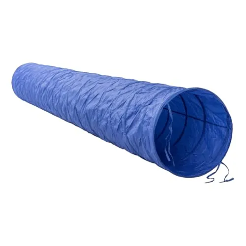 Trixie Agility Tunnel Basic, Ø60 cm, L500 cm, Blau - Tierspielzeug für Hunde: Vielseitiger Agility Tunnel für Bewegung und Training, ideal für drinnen und draußen – inklusive Trainingsanleitung!