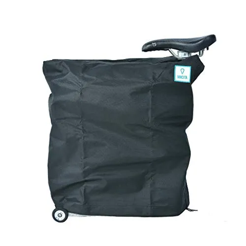 Produktbild Vincita Brompton Bike Cover, Schutz vor Staub und Feuchtigkeit, Faltbar, für Zug und Bus, Schwarz, Polyester Nylon, Wasserschutz, Abdeckung für Brompton Fahrräder