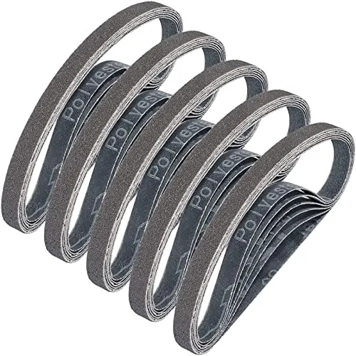 Sruhrak Schleifbänder 13 x 457mm- 30 Stück 60 Grit Siliziumkarbid-Schleifbänder zum Polieren und Entrosten von Metall