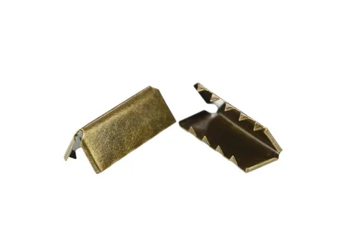maDDma 10 Endstücke für Gürtel Gurte Bänder Gürtelenden Endkappen Gurtstecker (10 Stück in unterschiedlichen Maßen und Längen, 10-tlg), 9x20mm