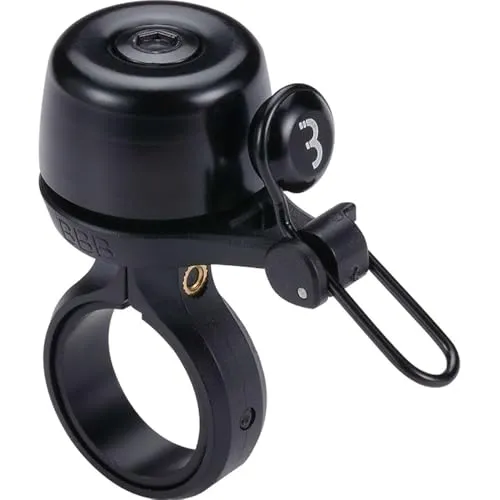 BBB Cycling Road Bike Bell I Fahrradklingel mit starkem Klemmmechanismus I Fahrradklingel für Lenker mit Ø 22,2mm und 25,4mm I Noisy Plus BBB-27