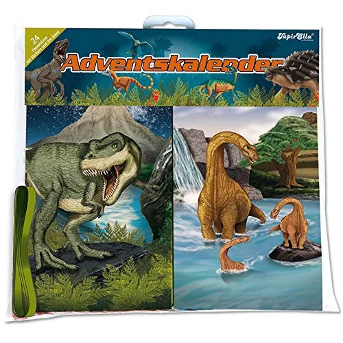 Dinosaurier * Adventskalender zum Selberbefüllen * mit 24 Papiertüten + 24 Zahlensticker + 4m Hängeband von Lutz Mauder // Geschenk Advent Weihnachten Kalender Überraschung Dino T-Rex