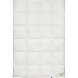 OBB Kunstfaserbettdecke 155x220 cm - Allergikerfreundliche Bettdecke aus 90% Daunen und 10% Federn mit atmungsaktivem Bezug aus Kunstfaser und Baumwolle – ideal für erholsamen Schlaf.
