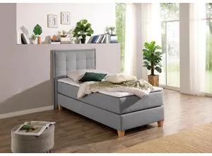 Boxspringbett HOME AFFAIRE, grau, B:110cm L:209cm von Home Affaire