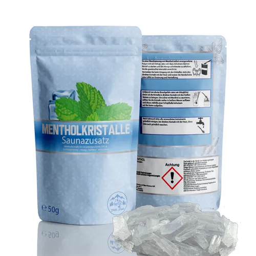 50g Mentholkristalle | 100% rein und natürlich | Sauna Kristalle |