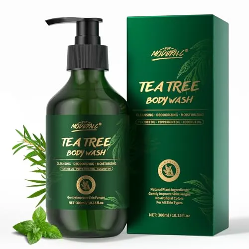 Teebaum-Duschgel mit Pfefferminzöl und Kokosöl, 300 ml