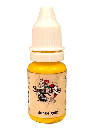 SAILOR JERRY DUNKELGELB 10ml - INKgrafiX® TATTOO FARBE REACH GELB DE 1997€/L