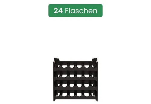 ARTECSIS Stapelbares Weinregal für 24 Flaschen in schwarz von ARTECSIS