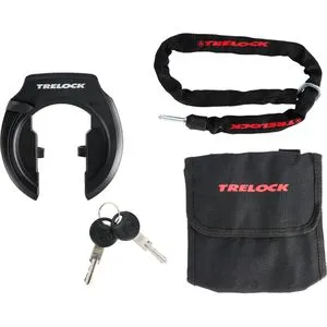 Trelock Fahrradschloss RS 351 AZ und ZR 355 - Set mit Rahmenschloss und Einsteckkette, 100cm Länge, hohes Sicherheitslevel 9 für optimalen Schutz von E-Bikes
