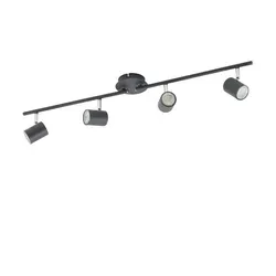 Neuhaus Leuchten Deckenleuchte GU10 3000K anthrazit - Moderne Deckenleuchte in anthrazit mit schwenkbaren Reflektoren und austauschbaren LED-Leuchtmitteln – ideal für stilvolle Akzentbeleuchtung in jedem Raum.