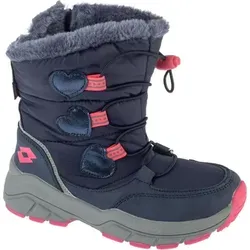 Winterboots LOTTO Damen, Gr. 34, bunt (navy, pink) - Schneeschuhe, wasserdicht & gefüttert, ideal für kalte Tage mit rutschfester Gummi-Laufsohle und praktischem Gummizug für einfaches Anziehen.