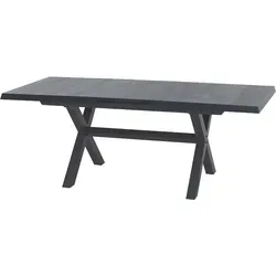 Siena Garden Sincro Ausziehtisch 160/200x90 cm - Gartentisch aus witterungsbeständigem Aluminium und pflegeleichter Keramik, ausziehbar auf 200 cm für gesellige Stunden im Freien.