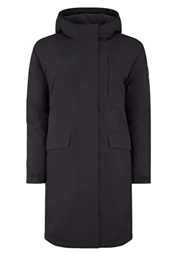 Elkline Women's Berlin Mantel Gr 44 schwarz - Wetterfester und warmer Funktionsmantel für Freizeit, mit isolierender, wasserdichter und winddichter Kapuze. Ideal für kalte Tage!