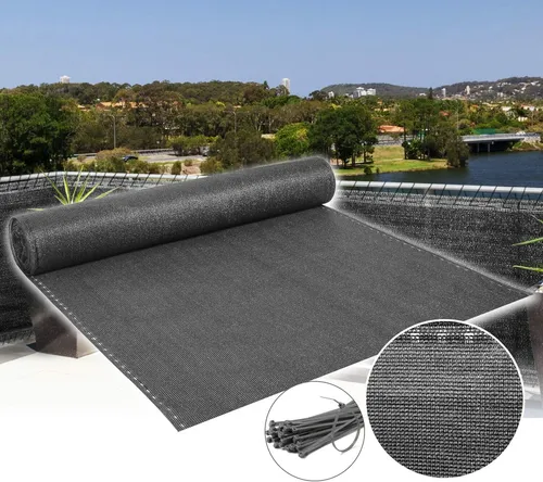 Zaunblende 180g/m² Sichtschutz wetterfest, Gartenzaun Windschutz mit Kabelbinder