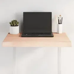 vidaXL Handgefertigte Tischplatte aus Massivholz mit Baumkante - Esszimmertische: Verleihe deinem Tisch neuen Charme mit dieser einzigartigen, unbehandelten Massivholzplatte aus Eiche, handgefertigt und individuell in Form und Farbe.