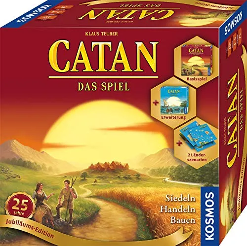 Catan - Jubiläums-Edition 2020 - Strategiespiel für 3-6 Spieler, feiere 25 Jahre Catan mit neuen Grafiken und Spielmechaniken!
