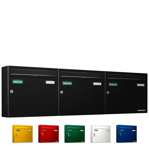 Briefkästen Schwarz von AL Briefkastensysteme