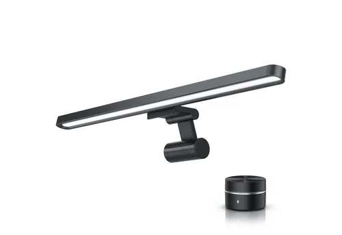 CSL Schreibtischlampe Monitor Lampe - Schreibtischlampe mit dimmbarer LED Screenbar, 3 Lichtfarben und Memory-Funktion für individuelles Licht am Arbeitsplatz, ideal für Home Office.