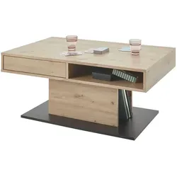 Couchtisch Salm - Holzfarben, 60x45 cm - Stilvoller Couchtisch aus hochwertigem Holz, ideal für Ihr Wohnzimmer. Profitieren Sie von einem 5% Willkommens-Gutschein bei Newsletter-Anmeldung!