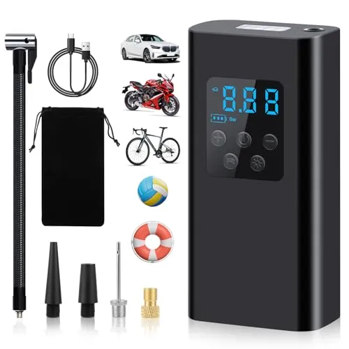 JOPHEK Elektrische Luftpumpe mit LED