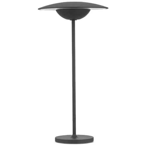 REV Tower LED Tischlampe, Tischlampe kabellos, Nachttischlampe dimmbar, Tischleuchte, H38cm, 200lm, 2W, Akku 4000mAh, anthrazit