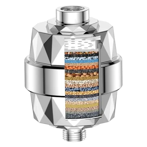 Stufen Duschfilter,YEAUPE Wasserfilter Dusche,Hartwasserfilter,Verbessert Haut und Haare gesünder, Entfernen Chlor Schwermetalle und Andere Sedimente,Vitamin C 22