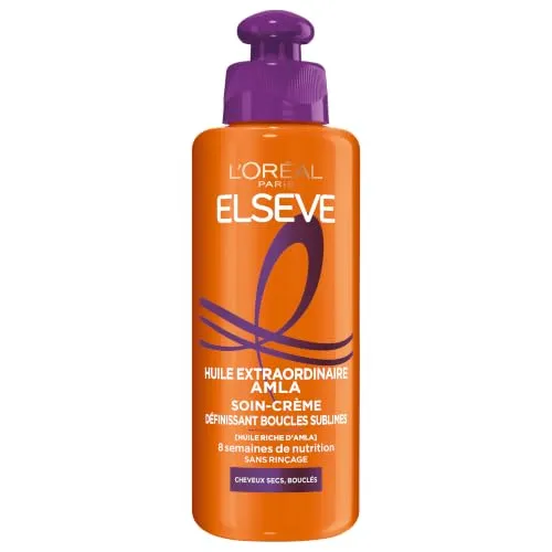 L'Oréal Paris Elseve Huile Extraordinaire Soin-Crème Définissant Cheveux Bouclés 200 ml