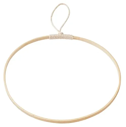 HobbyFun Holzring Naturrohrring Bambus Ganzjährig 20 cm Ideal für DIY Projekte und Dekorationen Ø 30 cm