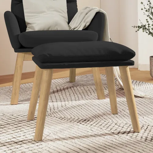 vidaXL Fußhocker Schwarz 45x29,5x35 cm Samt - Stilvoller Fußhocker aus weichem Samt mit stabilen Holzbeinen. Ideal zum Entspannen oder als zusätzliche Sitzgelegenheit. Verleiht jedem Raum eine moderne Note.