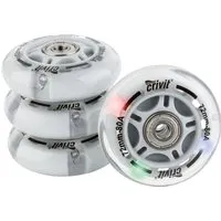 CRIVIT Inliner Rollen Set mit Kugellager und LED