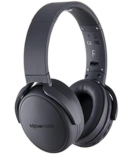 Boompods Headpods Pro - Kabellose OnEar Kopfhörer mit Equalizer - Kopfhörer mit 12 Stunden Akkulaufzeit, verstellbaren Equalizer-Einstellungen und komfortablen Kunstleder-Ohrpolstern für herausragenden Klang und langen Musikgenuss.