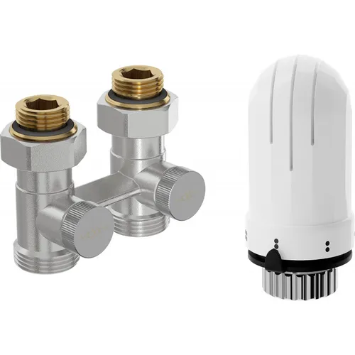 Mexen G03 Thermostat-Set DN50 – Gerade, Nickel, 1/2