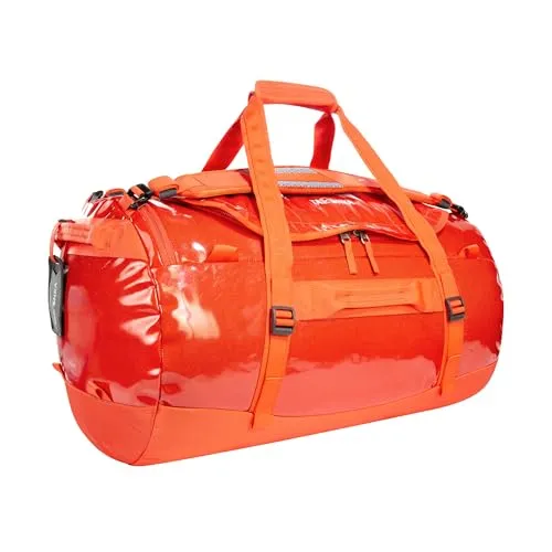 Tatonka Barrel 65 - Reisetasche red orange - Robuste Reisetasche mit 65 Litern Volumen, abnehmbaren Rucksackgurten und pflegeleichtem Material. Ideal für einwöchige Reisen und einfach zu handhaben.