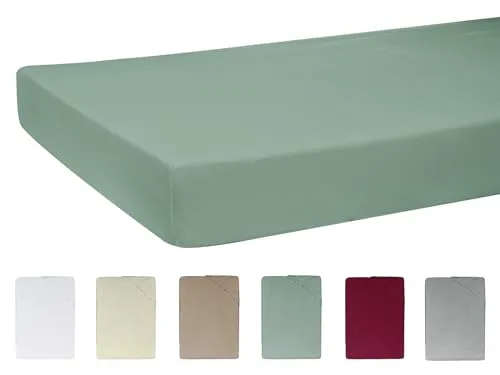 -beties- BasicSoft Premium Spannbetttuch 90-100x200 cm - Spannbetttuch aus 97% supergekämmter Baumwolle und 3% Elasthan für ein angenehmes Liegegefühl. Pflegeleicht, waschbar bis 60°C und nachhaltig im Versand.