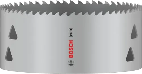 Bosch PRO Multi Material Lochsäge 114 mm - Professionelle Lochsäge für Holz, Trockenbau und Metall, mit 8 % Kobalt für bis zu 2x längere Lebensdauer, ideal für Elektriker und Installateure.