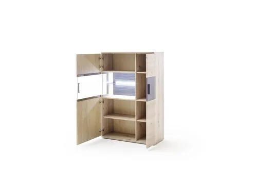 HARPER Highboard Highboard HARPER MADANG BHT 90x134x37 cm braun Hochkommode